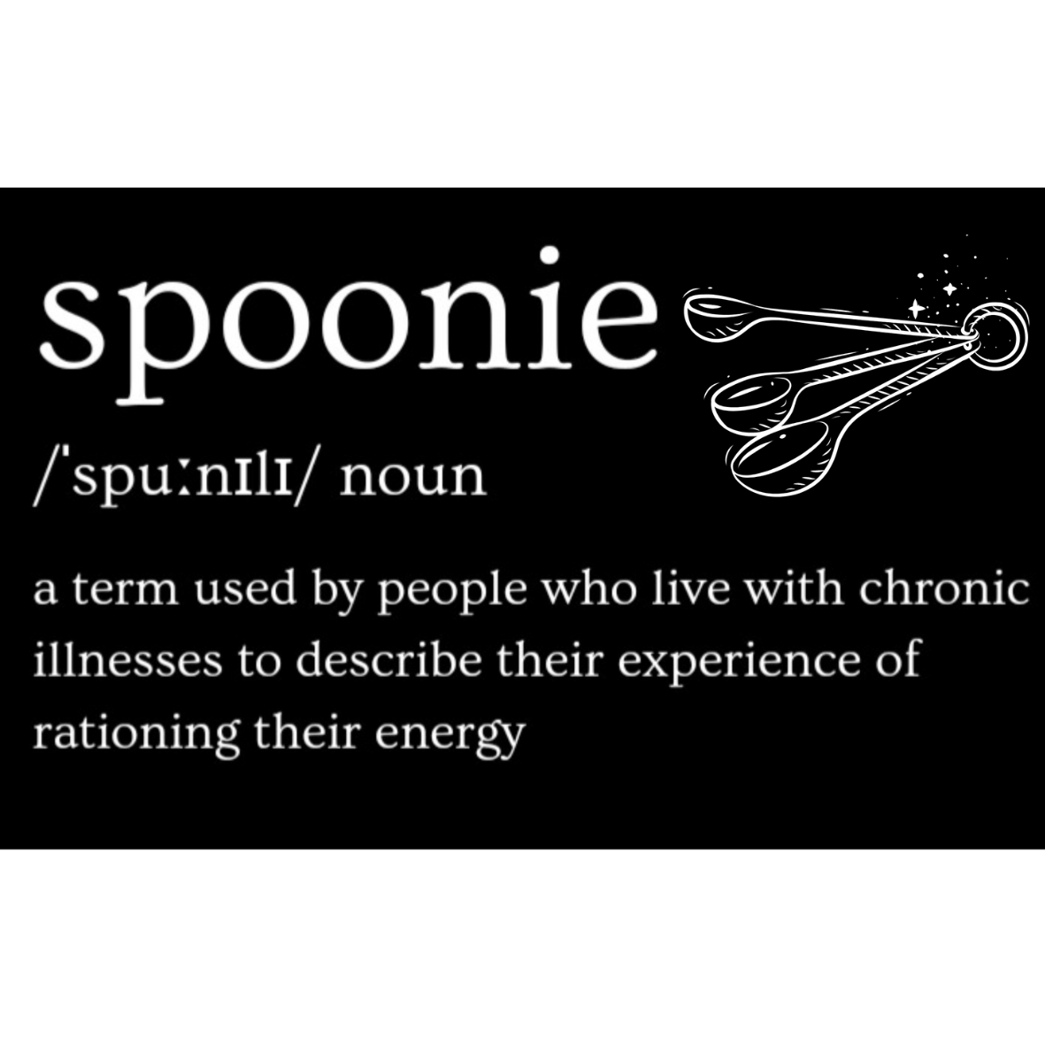 Spoonie Definition Disability / Ally Rectangular Sticker