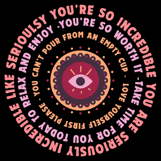 Self Love Affirmations Round Sticker