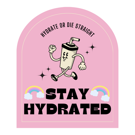 Hydrate Or Die Straight Stay Hydrated LGBT Water Bottle Sticker