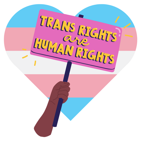 Trans Right Are Human Rights LGBT Resistance Protest Heart Sticker