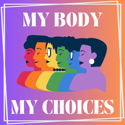 My Body My Choices Rainbow Women's RIghts Square Sticker